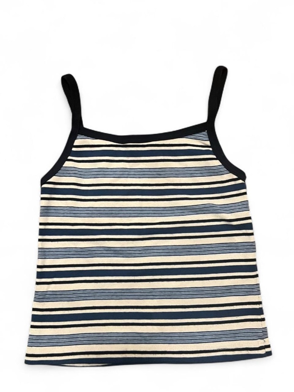 Brandy Melville Navy and Cream Striped Cami